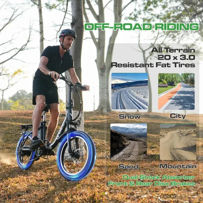 AVDLEU A21 – Faltbares Elektrofahrrad 20″ – 250-W-Motor