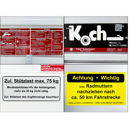 Motorradanhänger | Abmessungen 150 × 250 cm | 750 kg | Neufahrzeug