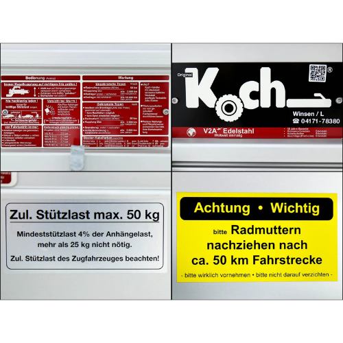 Autotransportanhänger | Nutzfläche 105 × 205 cm | 750 kg | mit Plane