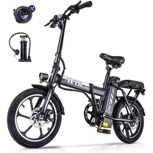 AVDLEU A10 – Faltbares Elektrofahrrad 16" – 250-W-Motor – Herausnehmbarer 36-V-11,4-Ah-Akku – Reichweite bis zu 80 km