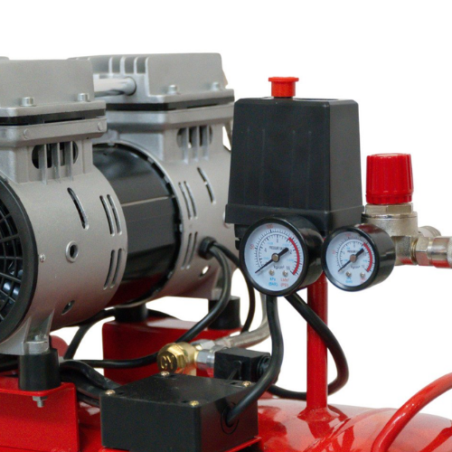 Leiser, ölfreier Kompressor mit 200-Liter-Tank – 3 kW / 4 PS – 560 L/min – 10 bar – 81 dB(A) – 230 V – TORROS