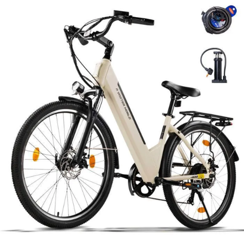 AVDLEU A32-MI – Elektrofahrrad 26" – 250-W-Motor – 36-V-12,8-Ah-Akku – Shimano 7-Gang – Reichweite bis zu 85 km