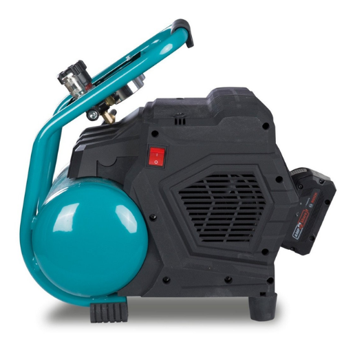 Leiser, ölfreier Akku-Luftkompressor – 6-Liter-Tank – 120 l/min – 8 bar – 18 V – Aircraft