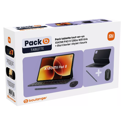 Android-Tablet XIAOMI – Pad 8 All-in-One-Paket, Grau, 128 GB