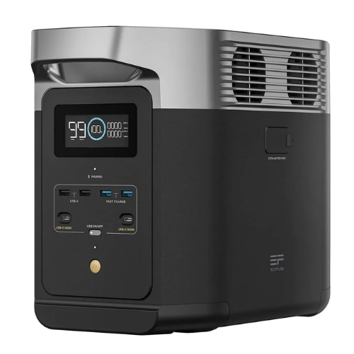 EcoFlow DELTA 2 – Tragbare Powerstation mit erweiterbarer Kapazität von 1–3 kWh, LFP-Akku, Schnellladung und Solargenerator für die Notstromversorgung zu Hause, auf dem Balkon, beim Camping und im Wohnmobil