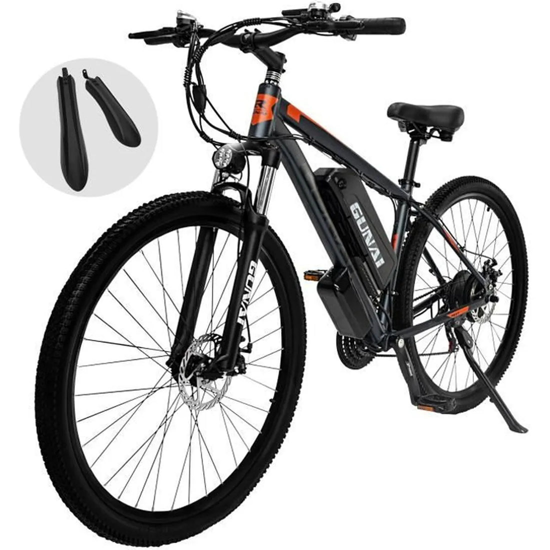 GUNAI GN29 – E-Mountainbike 29″ – 750 W – 48-V-15-Ah-Batterie – 21 Gänge – Grau