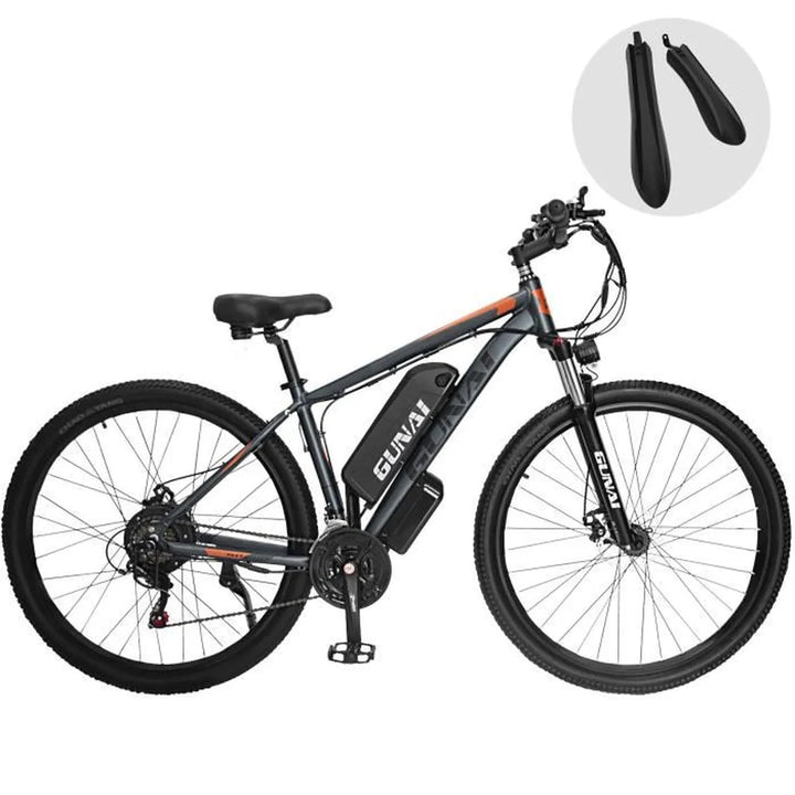 GUNAI GN29 – E-Mountainbike 29″ – 750 W – 48-V-15-Ah-Batterie – 21 Gänge – Grau