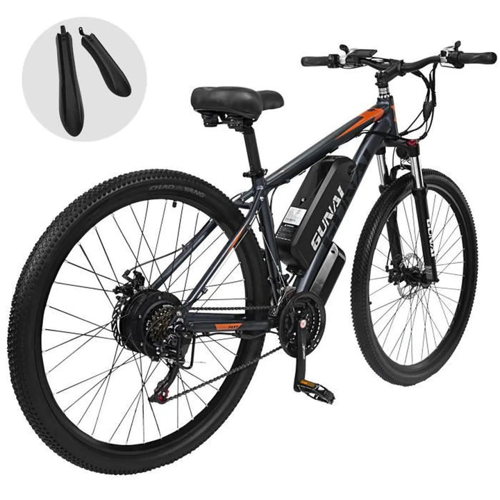 GUNAI GN29 – E-Mountainbike 29″ – 750 W – 48-V-15-Ah-Batterie – 21 Gänge – Grau
