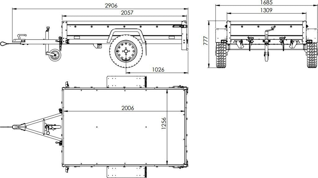 UNITRAILER Garden Trailer 201 Kipp (UT004046)